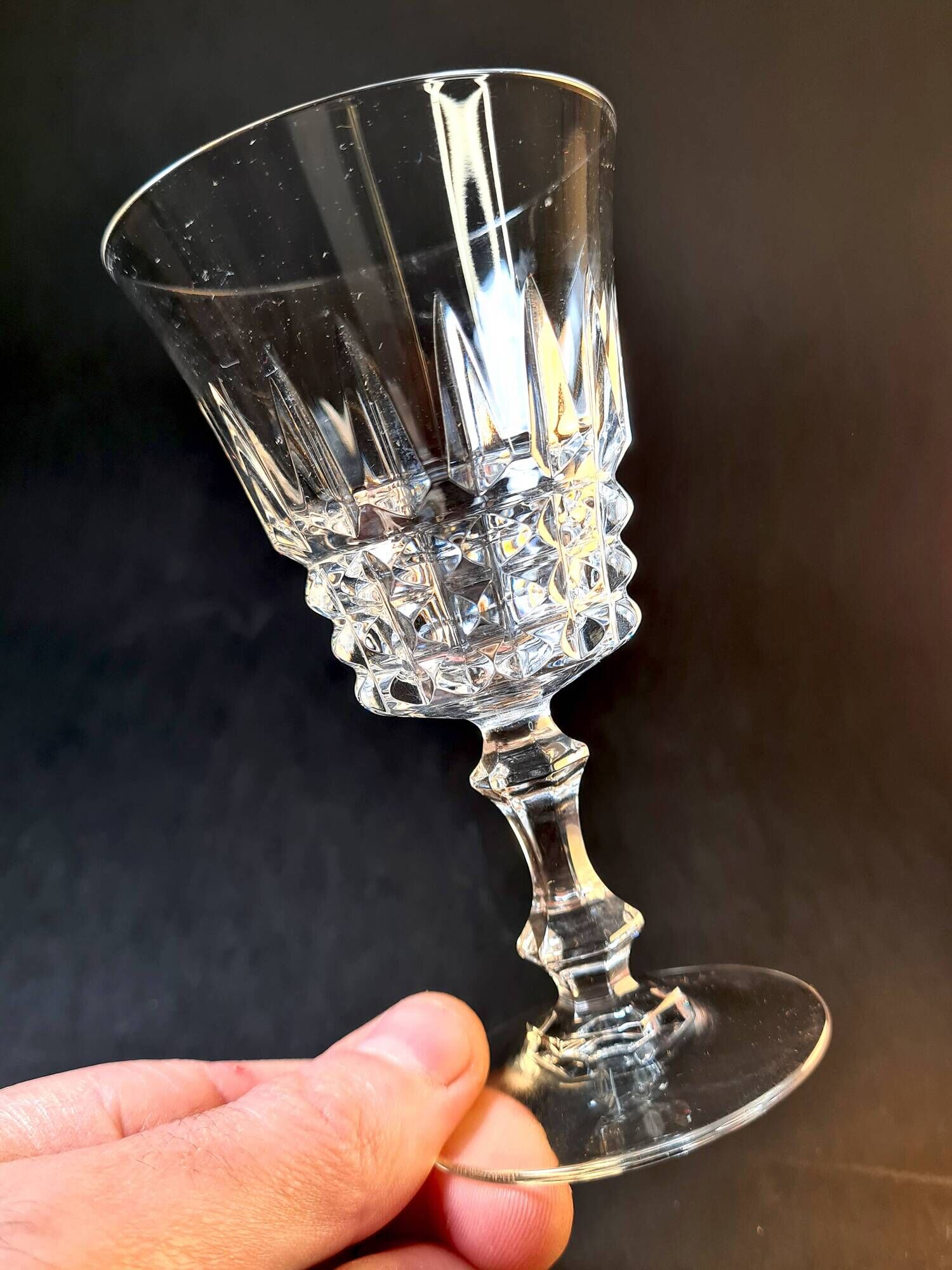 Set of 9 crystal glasses – Tuilerie model by Cristal d’Arques