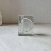 Solifleur block vase Heiner Düsterhaus Walther Glass 1970s