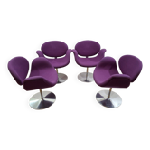 Ensemble de 4 fauteuils, Tulip, Pierre Paulin, Pays-Bas années 1980.