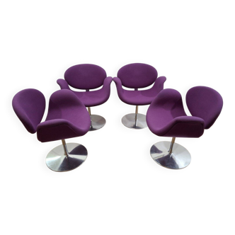 Set of 4 armchairs, Tulip, Pierre Paulin, Netherlands 1980s