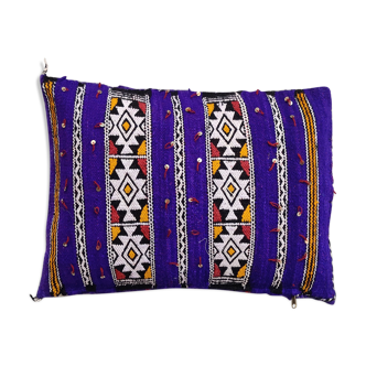Purple moroccan kilim cushion 55x45cm