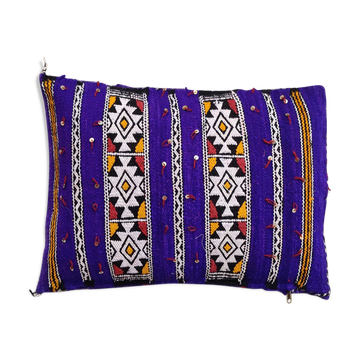 Moroccan kilim cushion purple 55x45cm