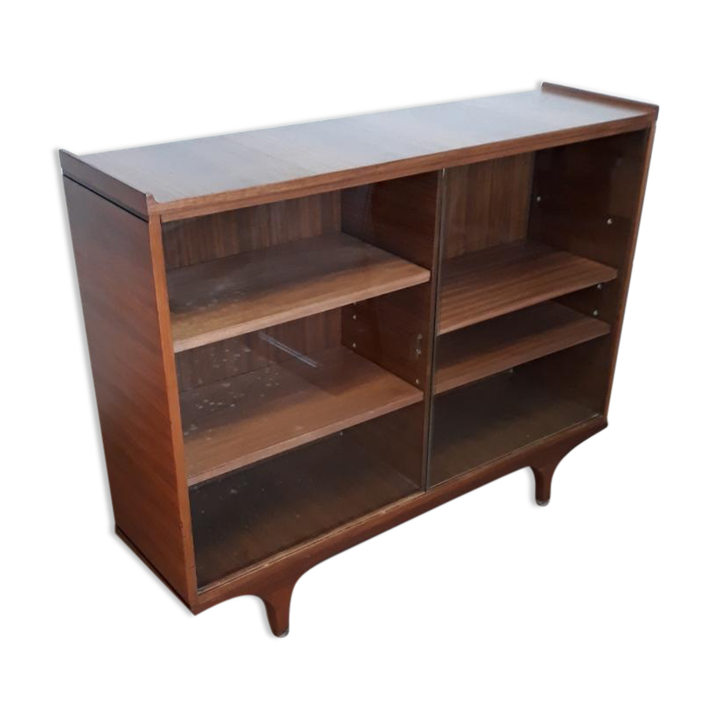 Old teak and glass showcase