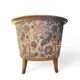 2 x armchair / club chair / floral fabric / 1980s