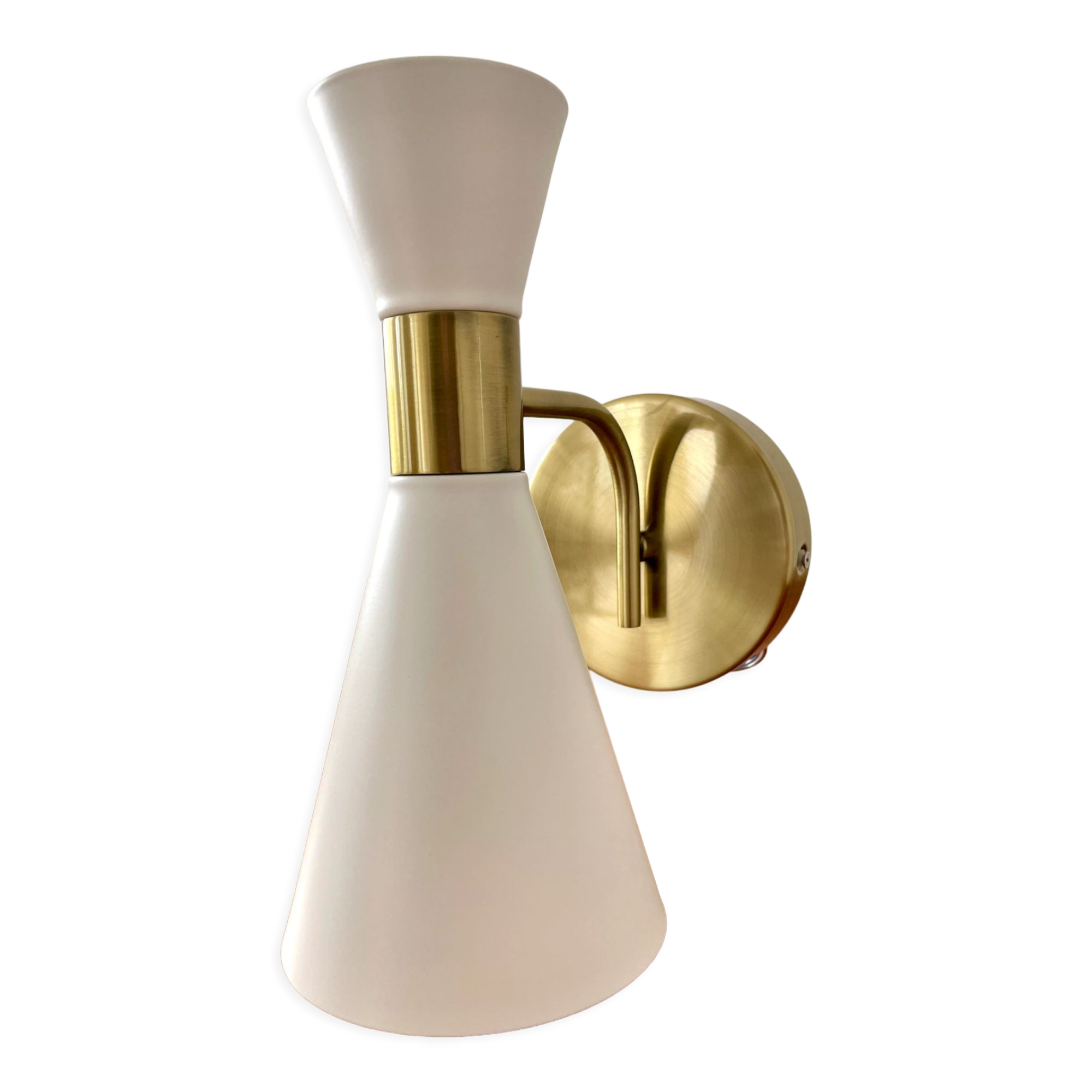 Pair of diabolo wall lamps