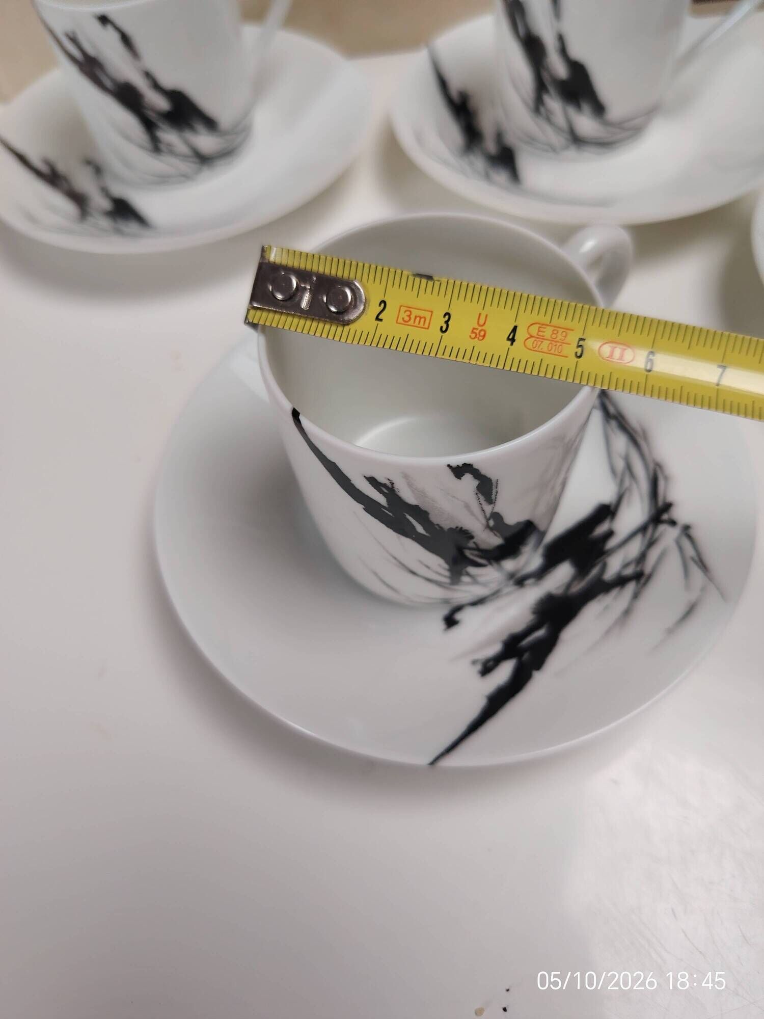 Vintage coffee service by Pierre Cardin in Limoges porcelain – 5 cups –
