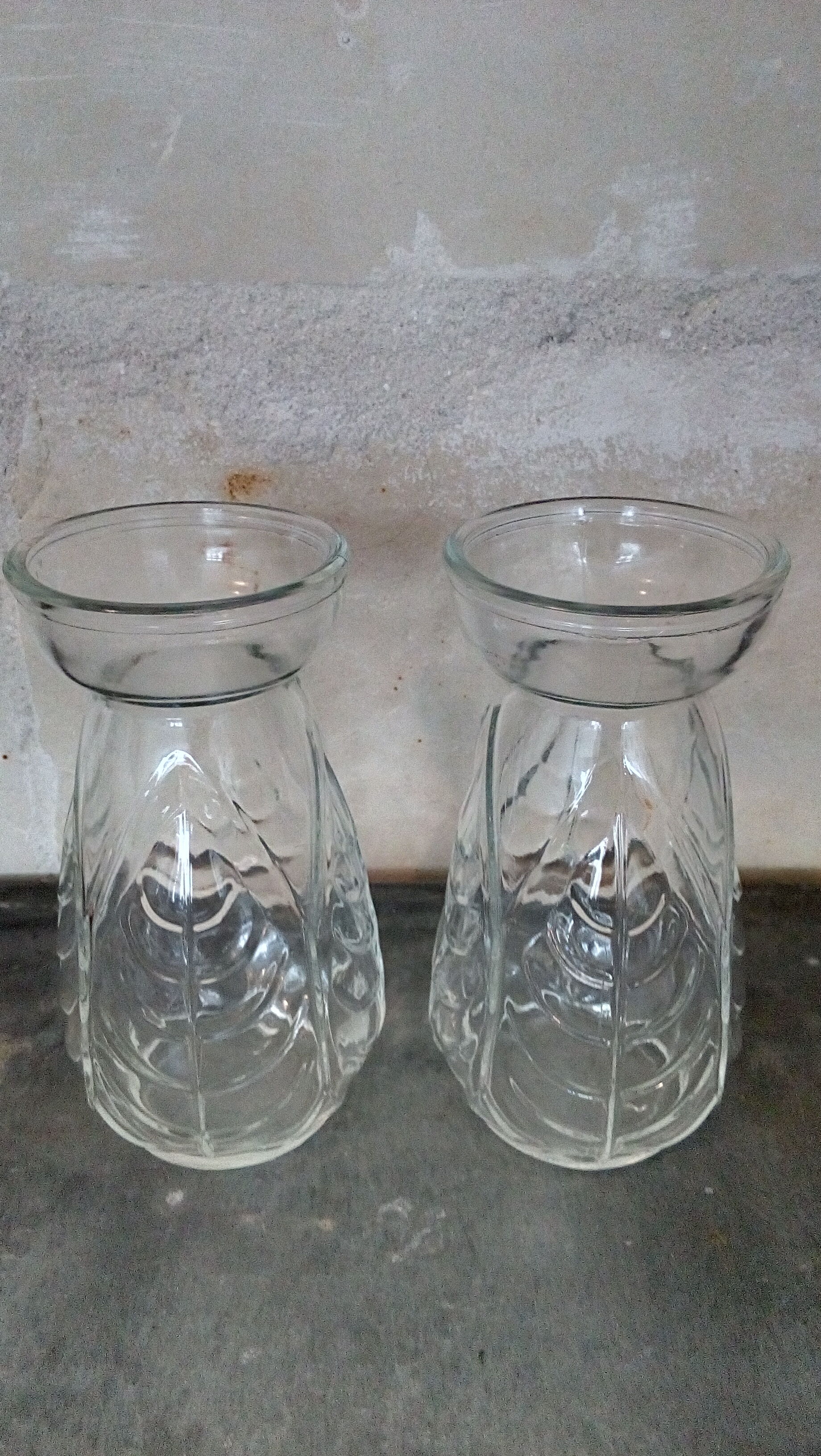 Hyacinth/bulb vase duo