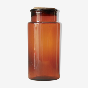 Pharmacy jar made of amber glass