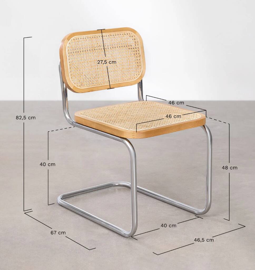 4 dining chairs in rattan Tento