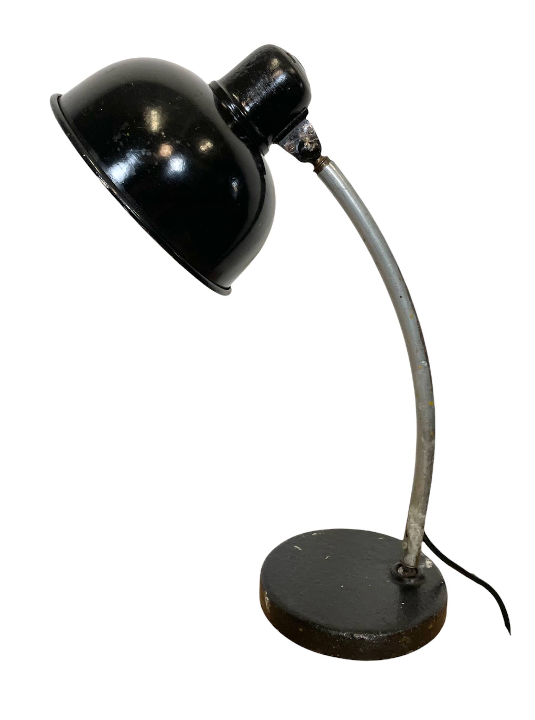 Vintage Black Workshpp Table Lamp, 1950s
