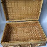 Valise vintage en rotin/osier