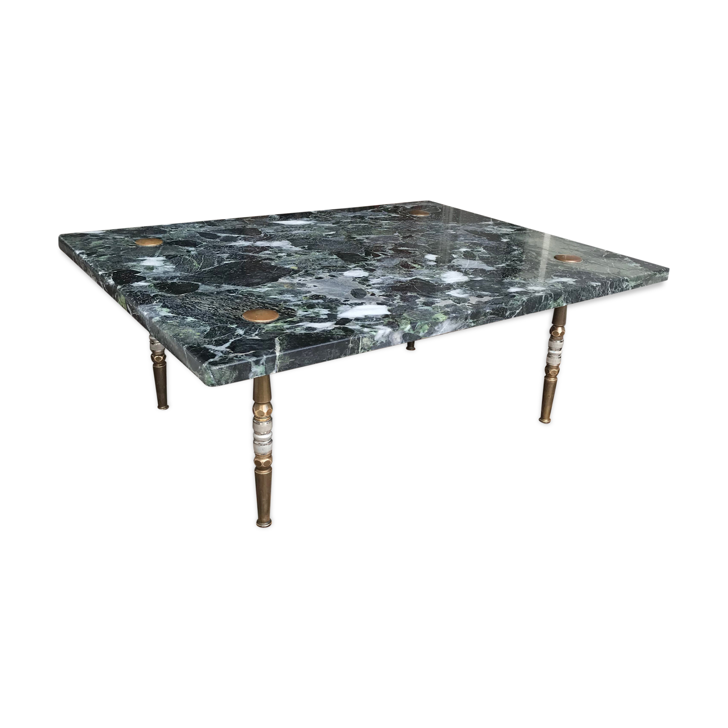Green marble coffee table
