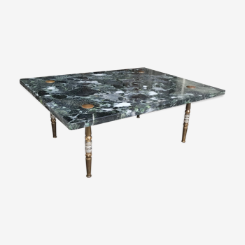 Green marble coffee table