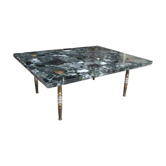 Green marble coffee table