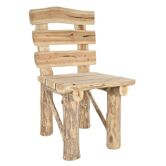 Chaise rustique en rondins de bois