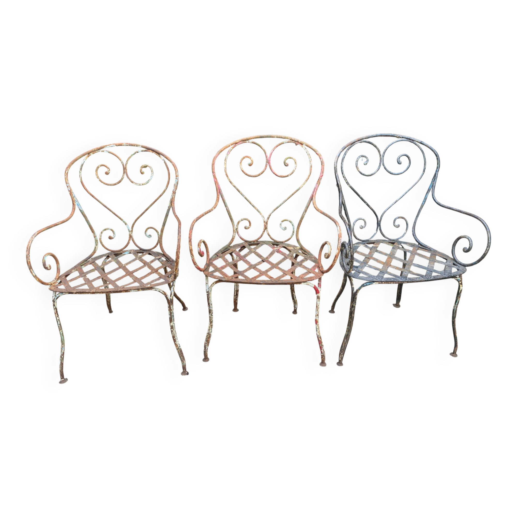 Wrought iron armchairs 1940