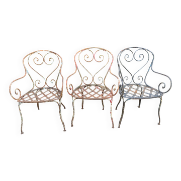 Wrought iron armchairs 1940