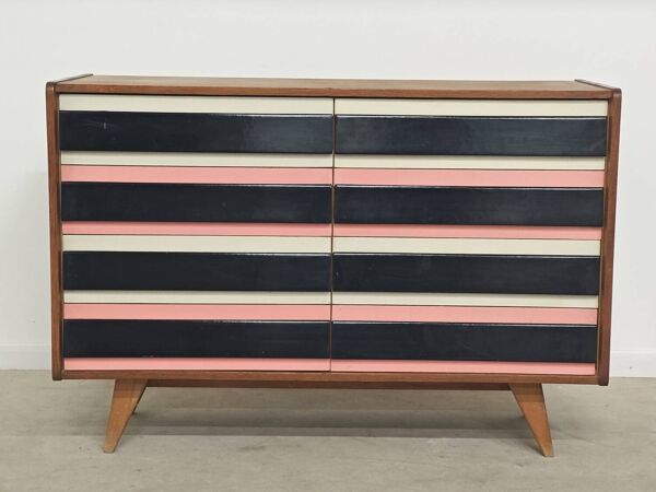 Commode U 453 Rose  8 tiroirs Jiri Jiroutek pour Intérier Praha 1962