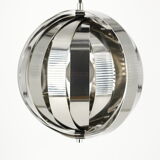 Ceiling lamp moon spiral chrome space age vintage spain 70's