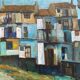 Tableau "Vieilles Maisons" HSP Castro Urdiales Espagne Milieu XX°