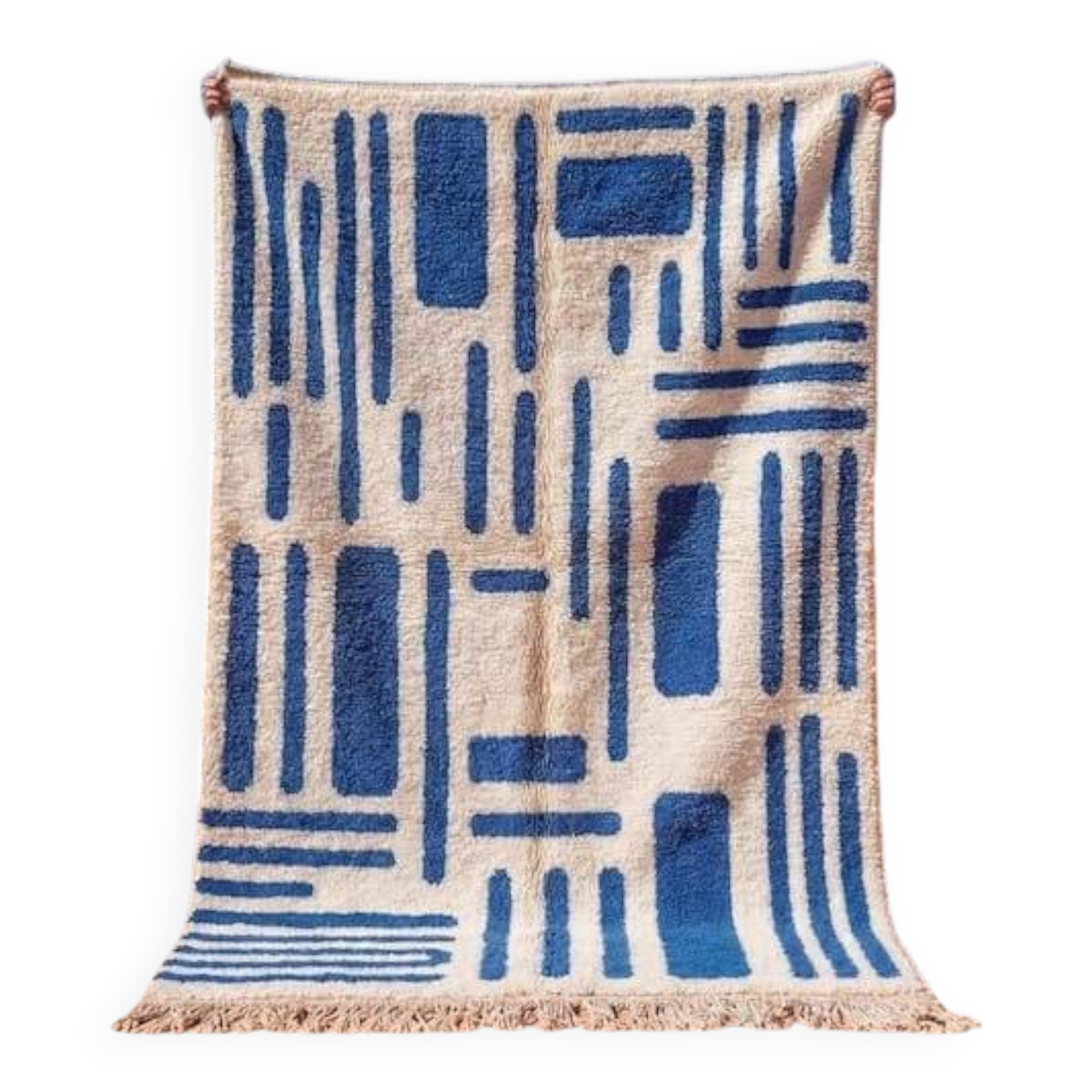 Handmade pure wool rug, size 200 x 300 cm.