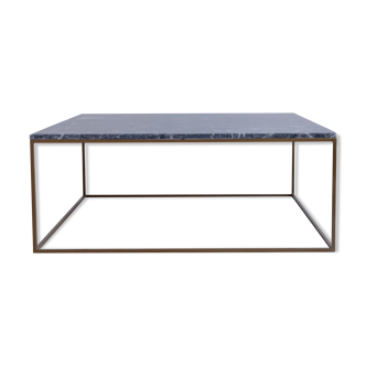 Rectangular coffee table in grey marble Emperador