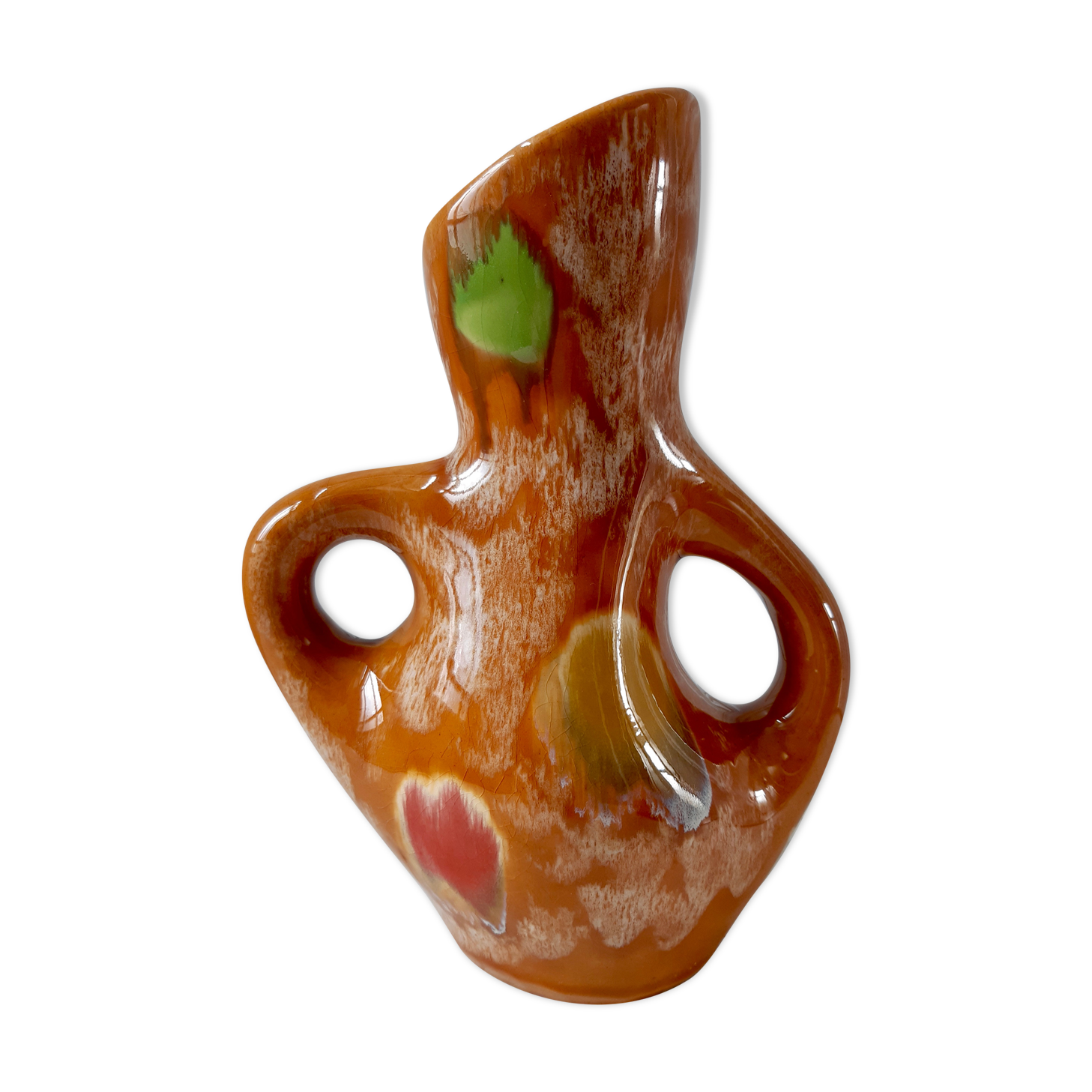 Modernist ceramic vase signed PL Minerva 60s-70s