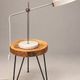 Vintage adjustable desk lamp in chrome and white metal – 1970s