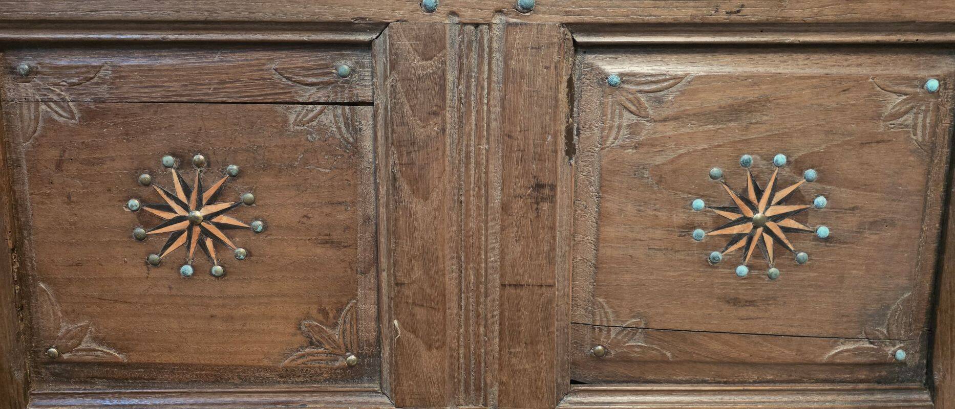Small Breton Chest Decorated with Brass Nails
