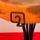 Art deco pâte de verre signed lorrain with wrought iron base, dlg by majorelle