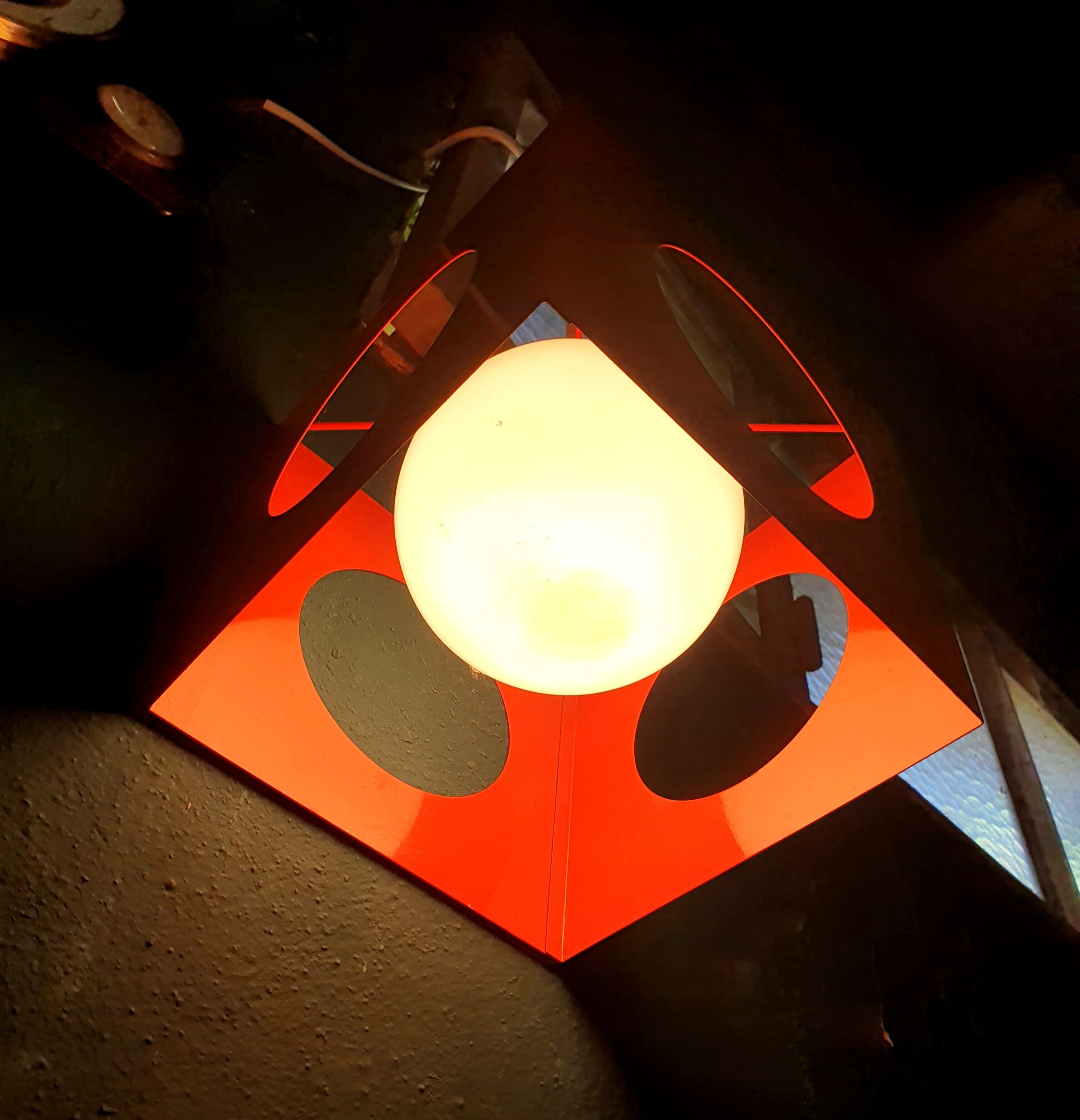 Suspension cube Disderot orange