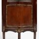 20th Century French Louis XV style corner display cabinet with arched glass, ca 1950