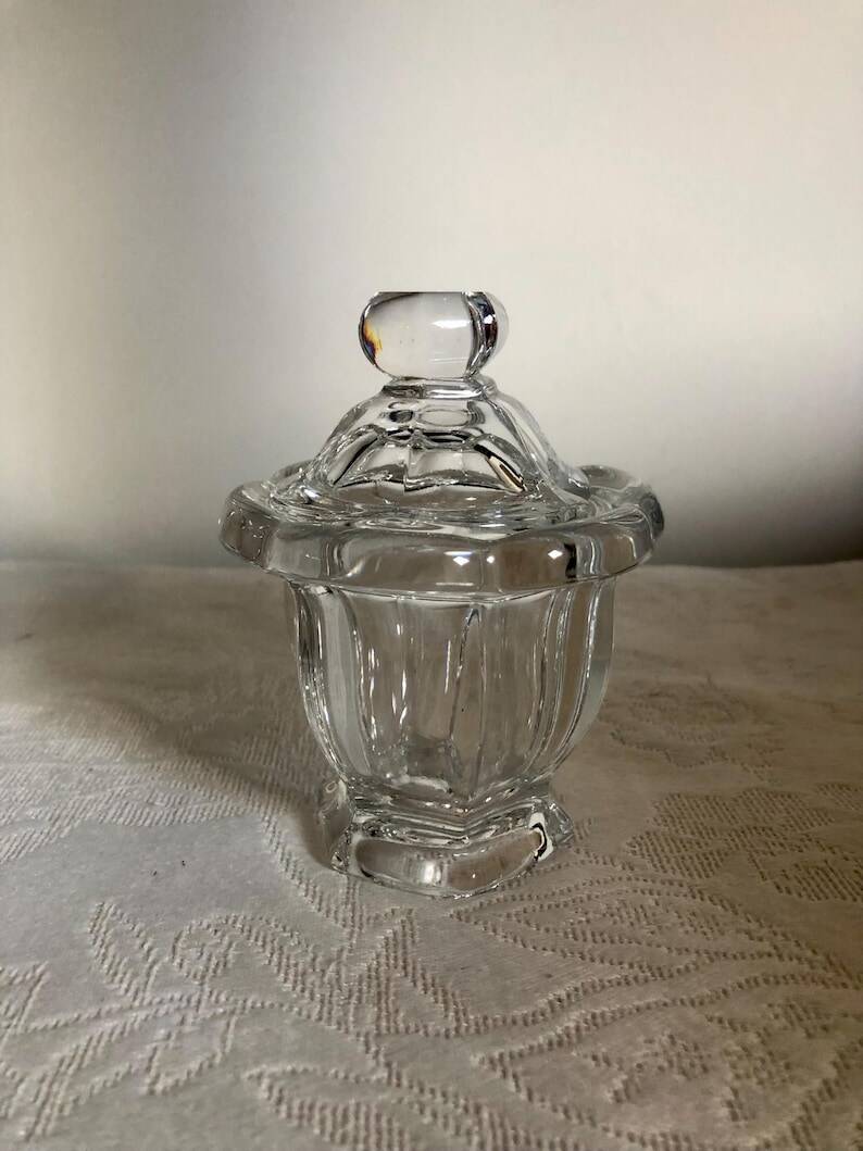 Vintage Baccarat Crystal Mustard/Jam/Honey Jar, Harcourt Missouri Model, Fr
