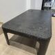 Industrial coffee table in riveted metal from around 1920 – black patina – 145 × 80 cm