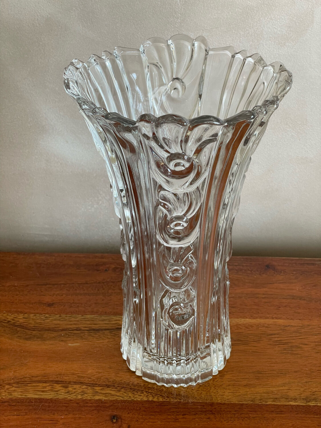 Moulded glass vase Italy
