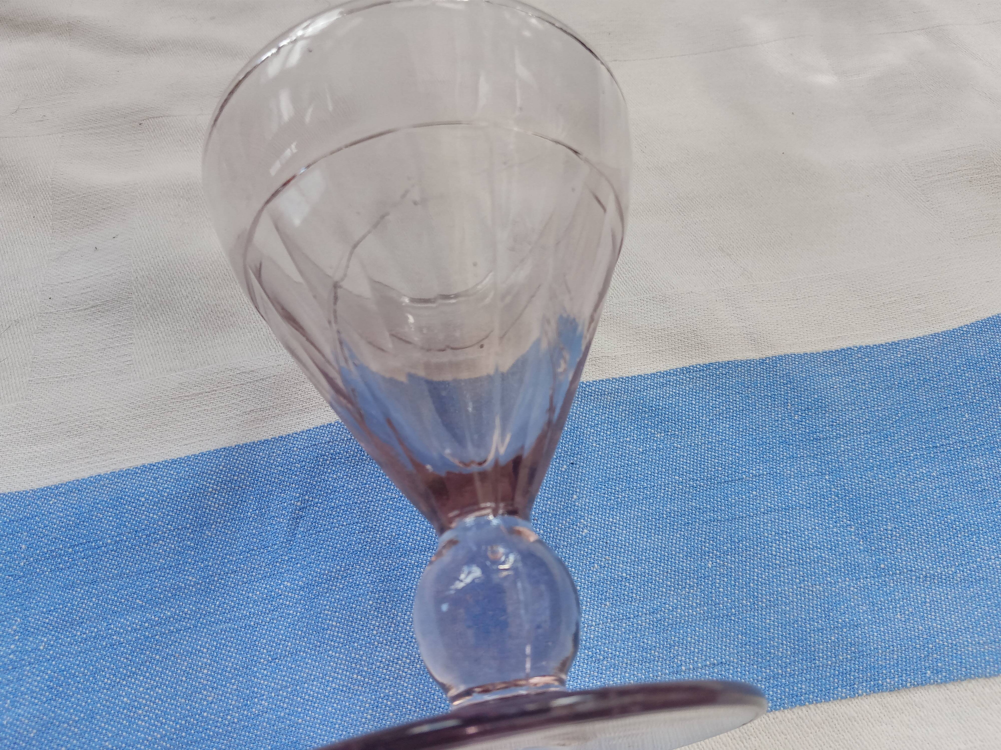 12 old bistro glasses