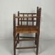 Fauteuil en osier et en bois tourné, années 1930 - 1950
