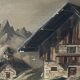 Alpine Table Carved and Painted Signed - Mid Century Chalet Ambiance