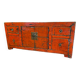 Chinese antique low cabinet 4 drawers + 2 doors