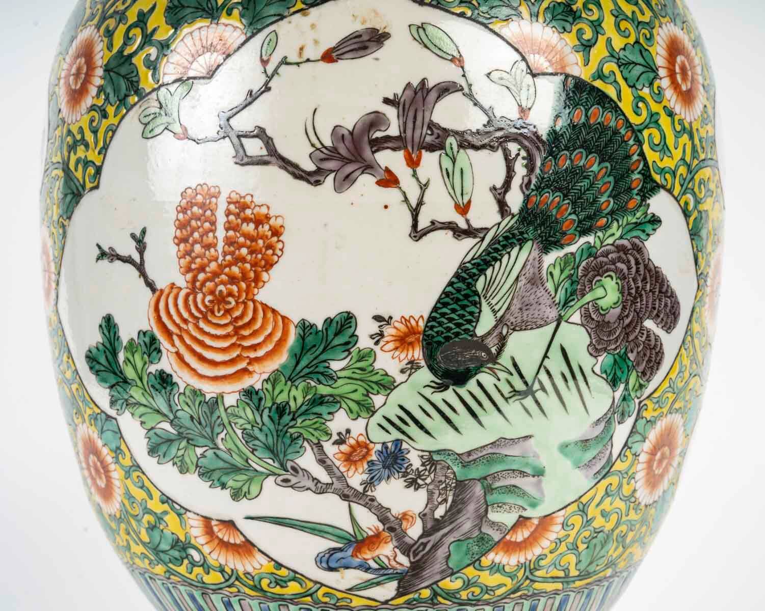 Samson Porcelain Lamp in Chinese Style, 19th Century