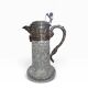 Important cut crystal wine carafe and solid silver 925/1000, Topázio house.