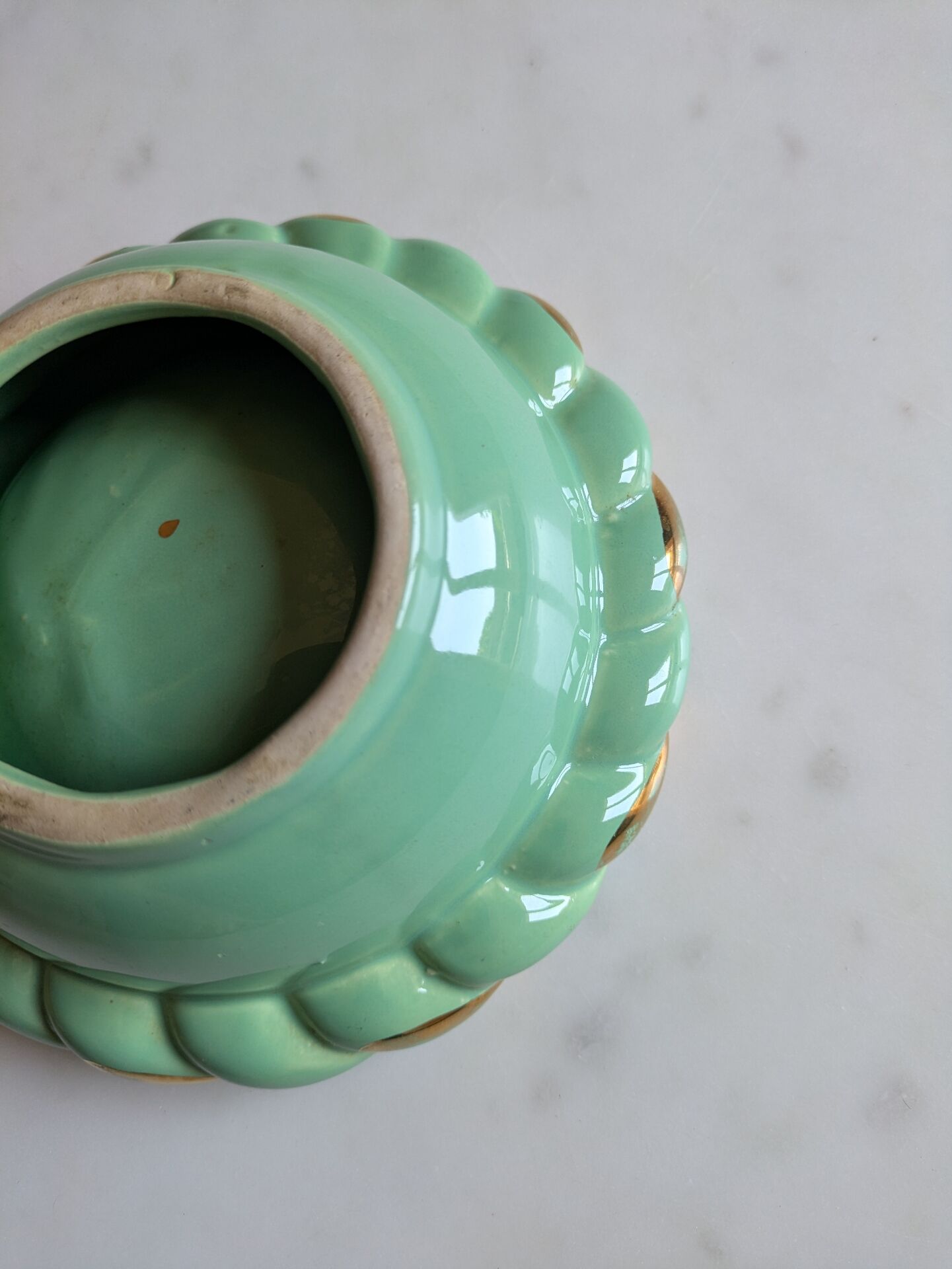 Rare Mid Century glazed ceramic ashtray