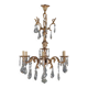 Antique Rococo chandelier in bronze and crystal, Italy, 20th century