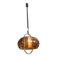 Brass and smoked glass pendant lamp by Temde, Germany 1970s