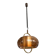 Brass and smoked glass pendant lamp by Temde, Germany 1970s