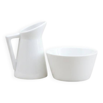 Antique Royal Crown Derby white cream and sugar service dated 1902