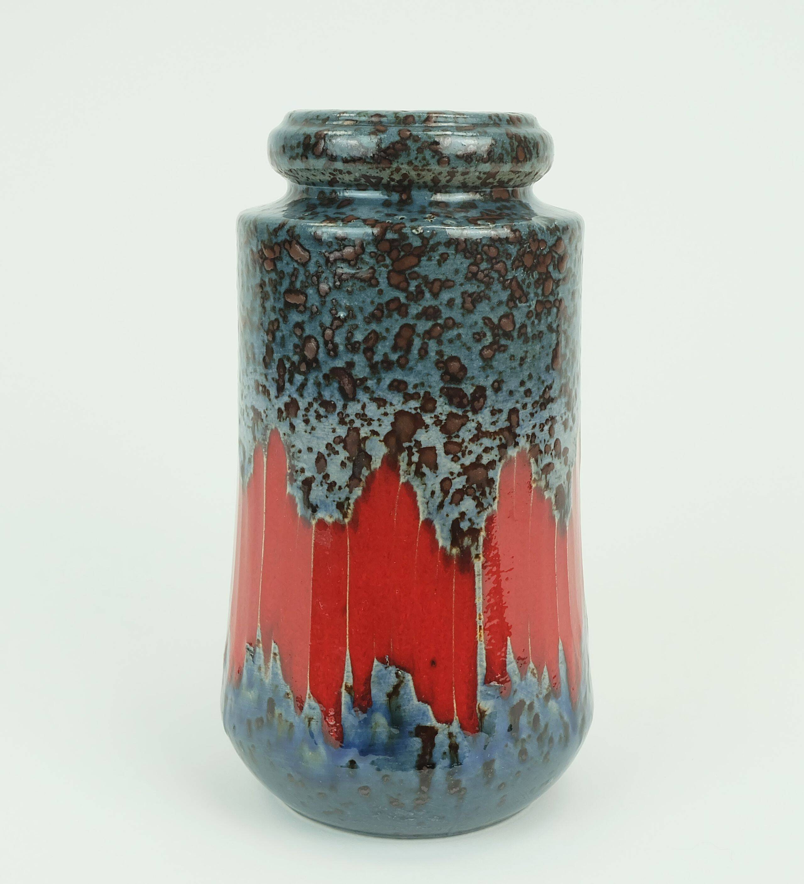 vintage 1960s west german scheurich VASE with lora decor model 549-21