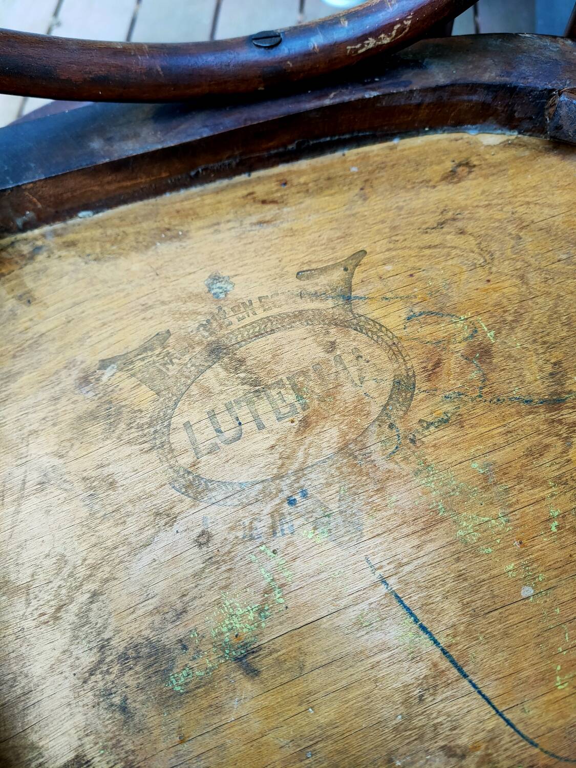 Pair of antique Luterma bistro chairs