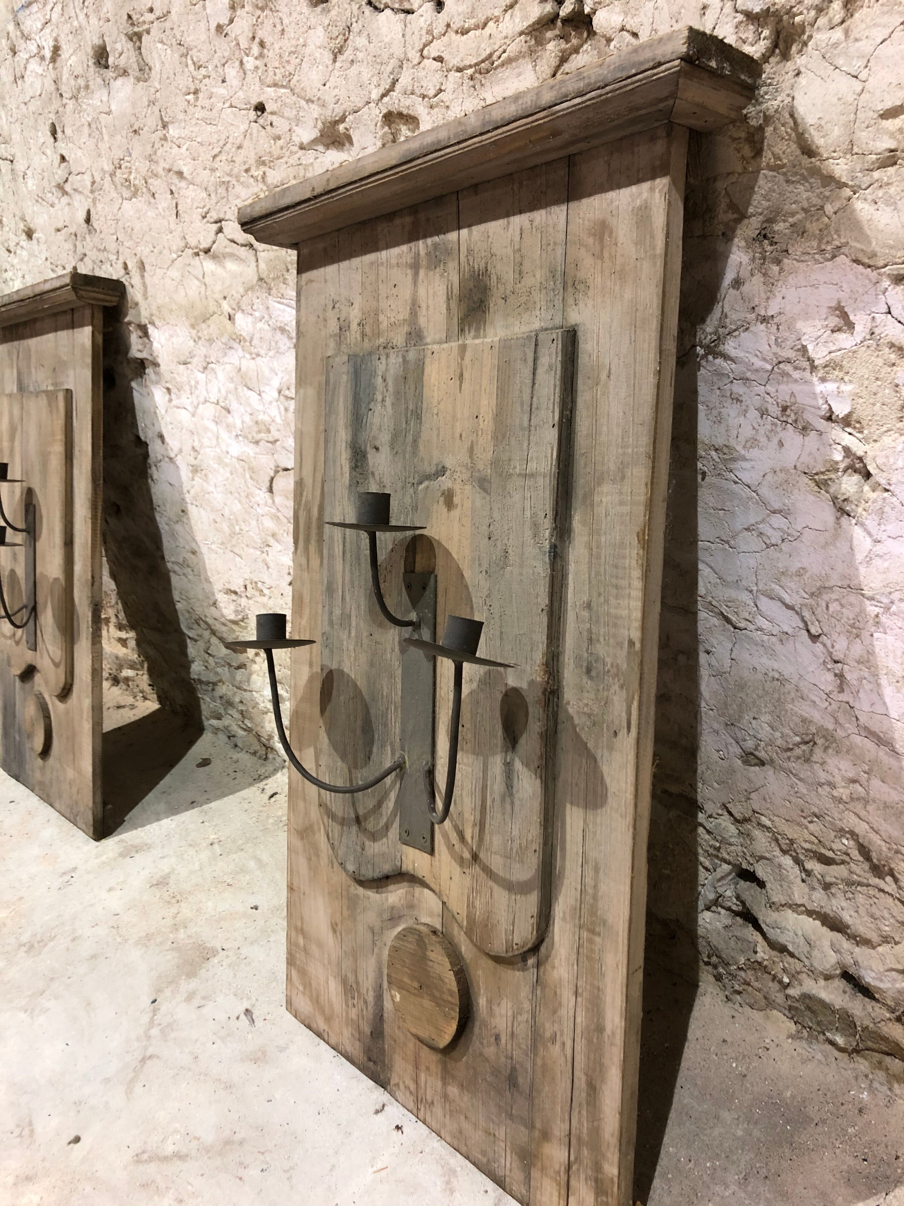 Decorative appliques made from old wood