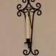 Pair of vintage black metal sconces